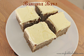 Featured Recipe: Banana Bars with Cream Cheese Frosting from My Hobbie Lobbie #SecretRecipeClub #banana #recipe