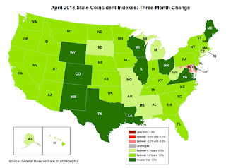 Philly Fed State Conincident Map