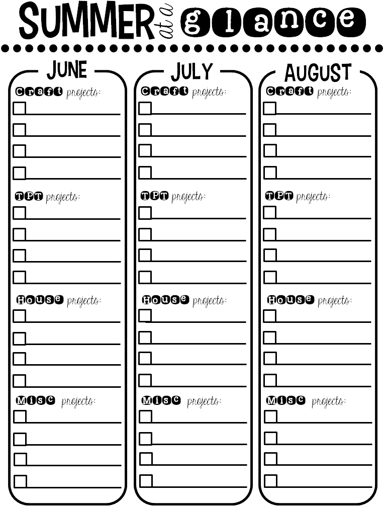 http://www.teacherspayteachers.com/Product/Stay-Organized-Summer-FREE-calendar-and-checklists-252983