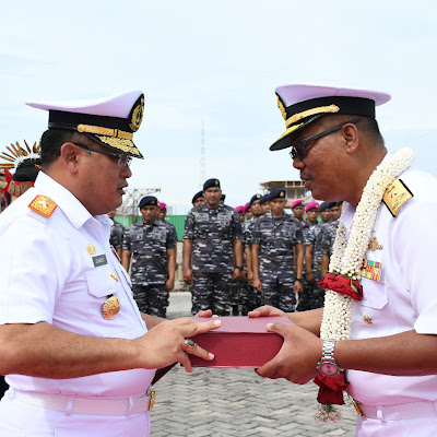 Prajurit YONMARHANLAN I Ikuti Acara Kedatangan Kapal Perang Malaysia Dalam Rangka Visit Port