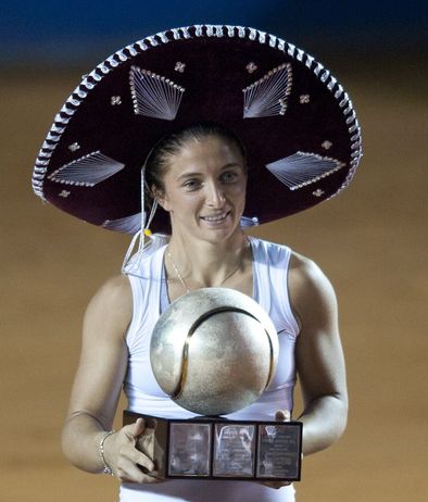 Sara Errani 36 continues her good form in 2012 by winning her third WTA