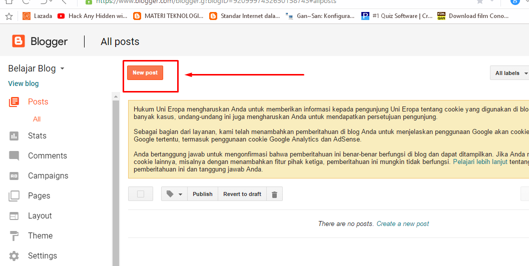 Cara Membuat Blog Gratis Di Blogger