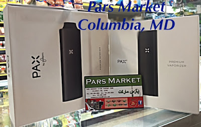 Pax 2 and Pax 1 next to each other on top of the counter at Pars Market Howard county Columbia Maryland 21045