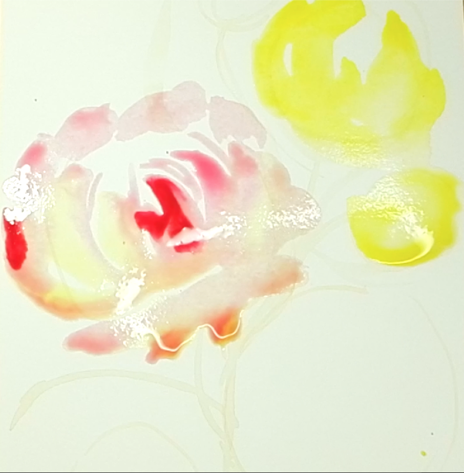 How to draw watercolor peony step by step tutorial easy