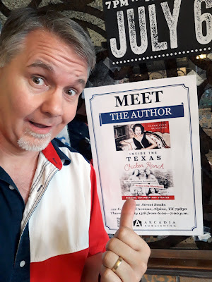 Book signing poster for Inside the Texas Chicken Ranch in the Holland Hotel, Alpine Texas