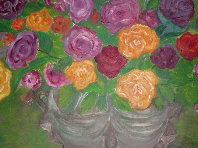 Rumondang Art Gallery Lukisan  Bunga  Mawar