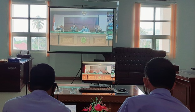 Mahkamah Syar’iyah (MS) Kutacane Ikuti Virtual Meeting Asitensi ZI dengan MS Aceh