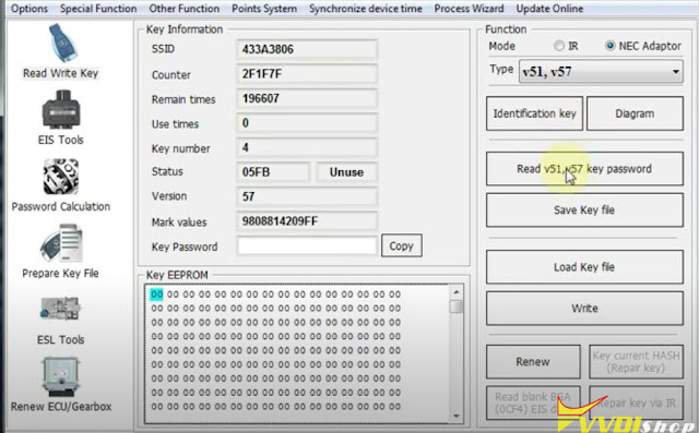 renew benz nec key with vvdi mb 2