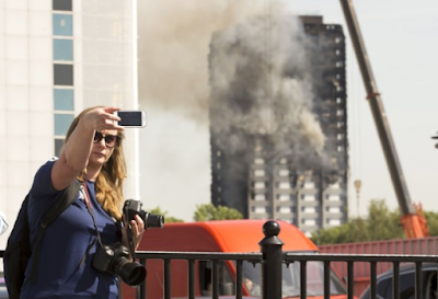 It's a disgrace that people are taking selfies at the site of the deadly London fire - Residents lament 