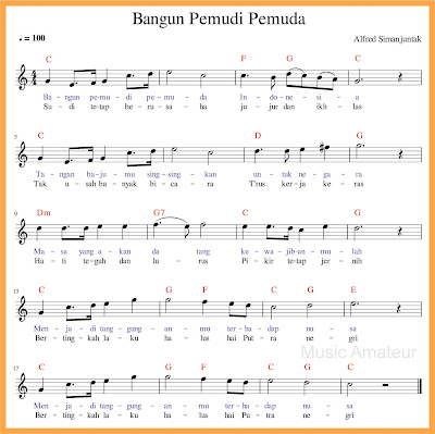 Not Angka Bangun Pemudi Pemuda - SEPUTAR MUSIK