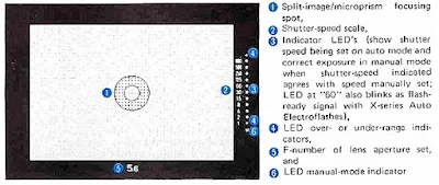 Minolta XG-M, Viewfinder readout