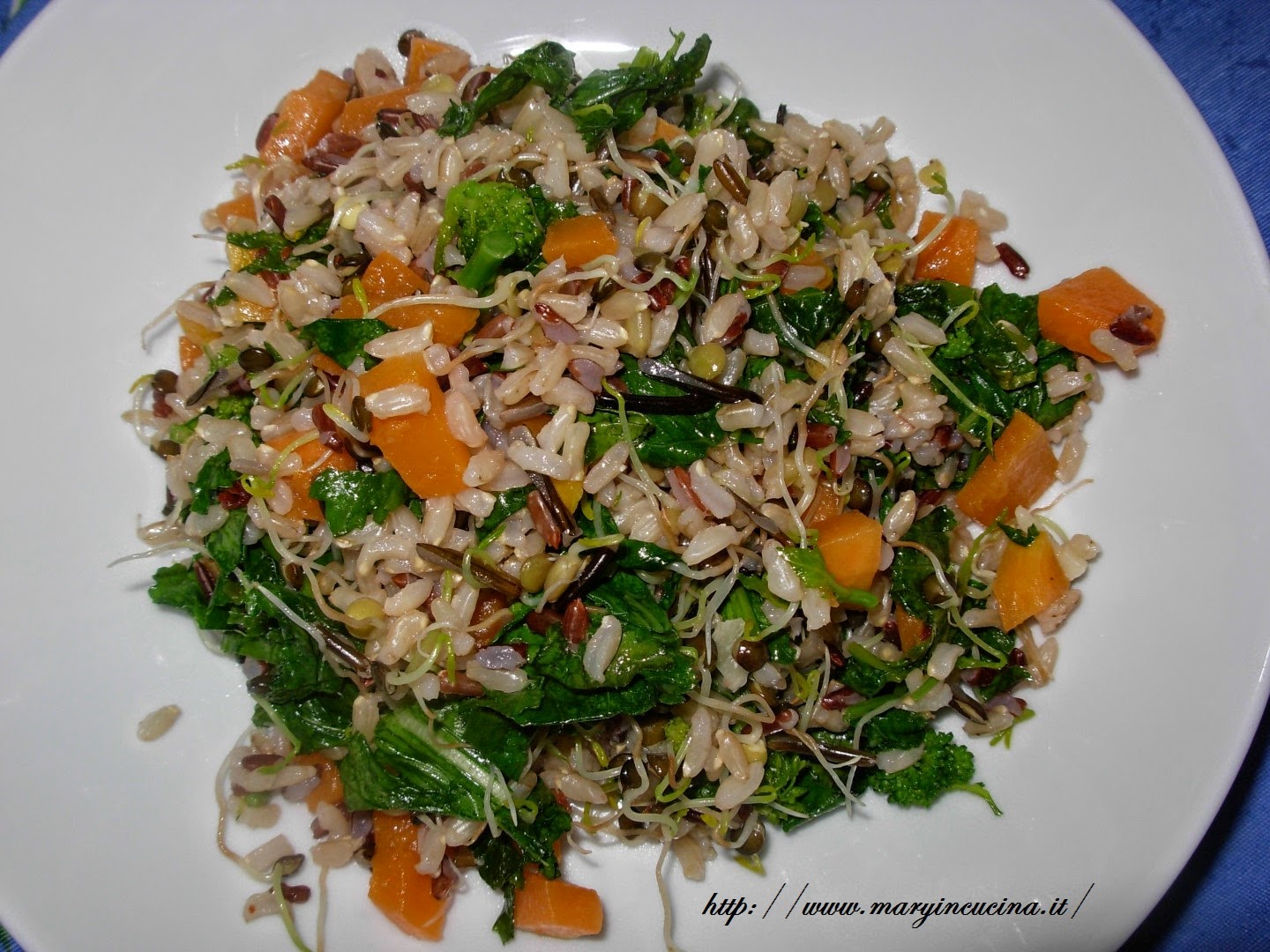 Mary in Cucina: Risotto con zucca cime di rapa e germogli