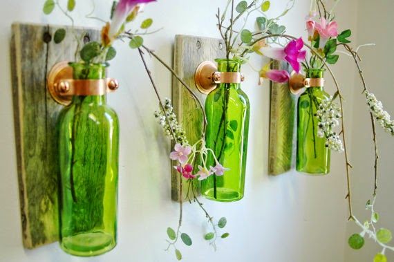 glass bottle craft as a home decor ~ ideas arts and crafts projects