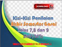 Download Kisi-Kisi Penilaian Akhir Semester Gasal Kelas 7,8 dan 9 SMP/MTs