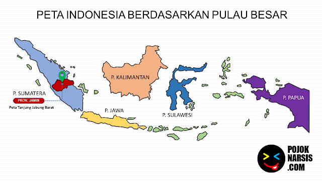 Peta Kabupaten Tanjung Jabung Barat Editable Powerpoint HD
