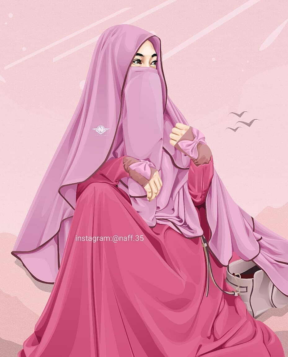 Kumpulan Kartun  Hijab Muslimah Terbaru Instagram Cartoon 