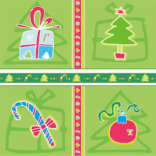 クリスマス飾りのイラスト 2点 CUTE CHRISTMAS DECORATION ELEMENT VECTOR イラスト素材1