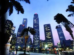 Singapore Night Skyline