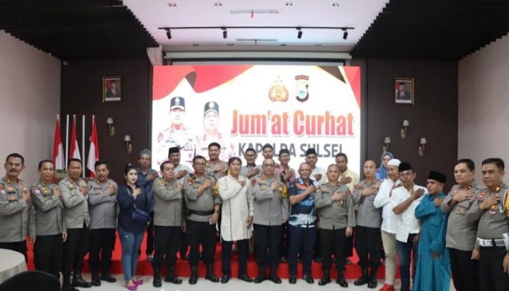 Kapolres Pelabuhan Makassar Bersama PJU Mapolda Sulsel, Gelar Jumat Curhat