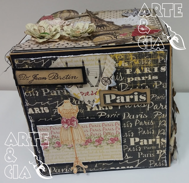 Caixa de Scrapdecor - Tema: Paris (curso feito com a Ana, da Rota do Papel) - Arte & Cia 5