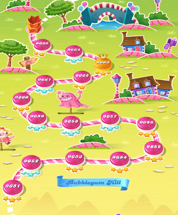 Candy Crush Saga level 9651-9665