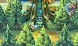 An elemental fountain in the Forest Tomb area of The Legend of Legacy.