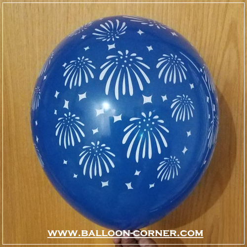 Balon Latex Print Kembang Api / Fireworks (MURAH)