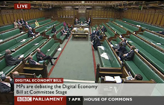 MPs debating the Digital Economy Bill