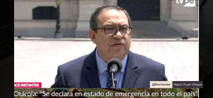 PERÚ: GOBIERNO DECLARA ESTADO DE EMERGENCIA POR 30 DÍAS.