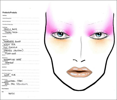 makeup face charts. makeup face charts.