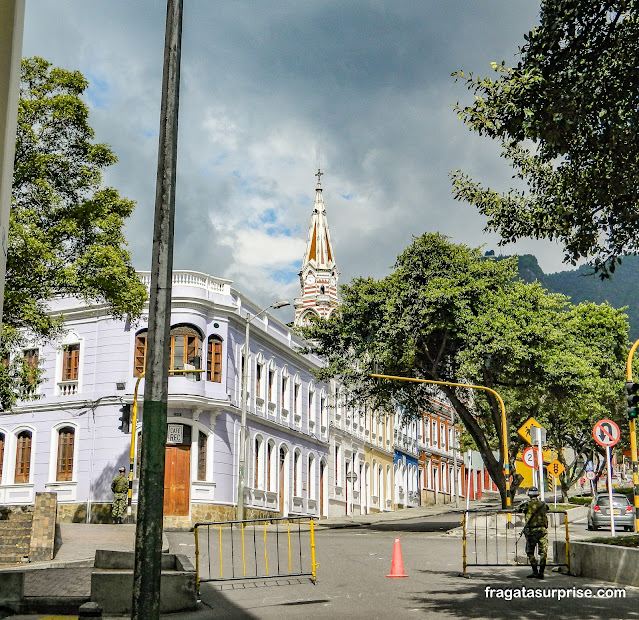 Segurança em La Candelaria em Bogotá