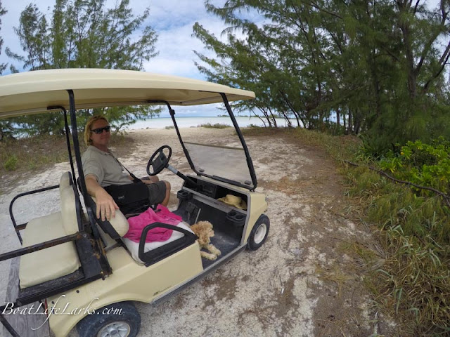 Golf Cart on the beach, Great Harbour Cay