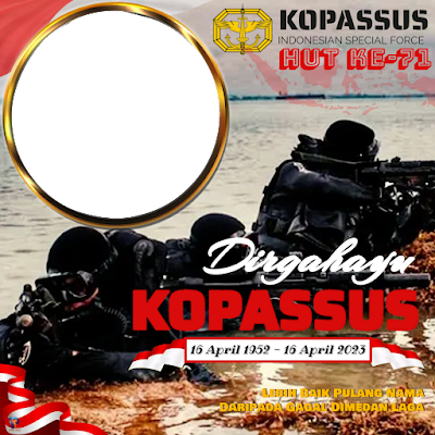 Pasang Twibon HUT KOPASSUS Ke 71 Tahun 2023