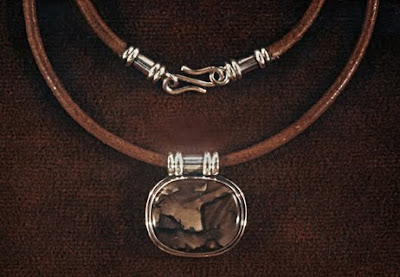 metalsmith, picture jasper necklace by Robin Aktins