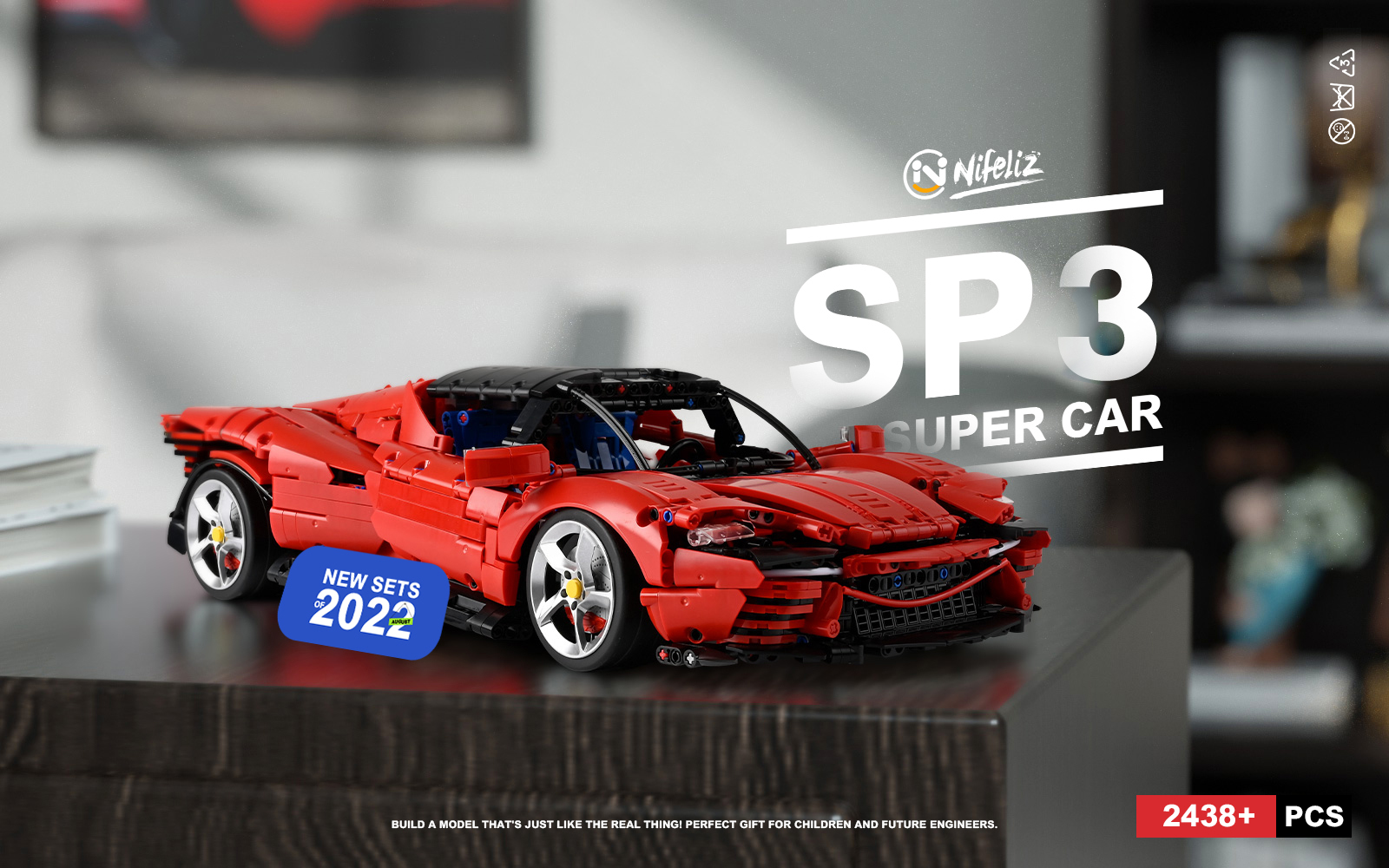 Nifeliz SP33 Sports Car Compatible With Lego Technic