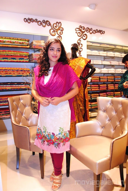 Actress Nithya Menon Photos Designer Studio Mandir Launch navel show