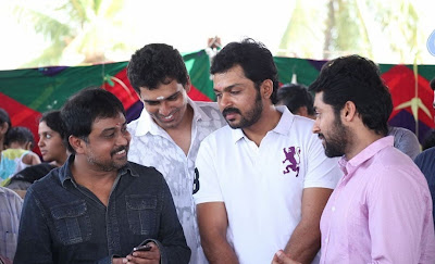 surya, karthi, lingusamy in singam 2 pooja