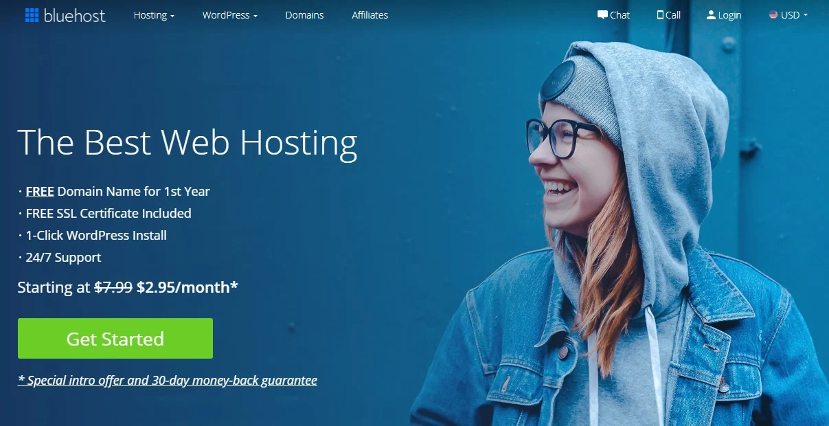 Bluehost hosting service recommended by WordPress officially.