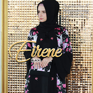 dress wanita muslimah Ayyanameena Eirene Black