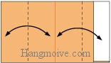 Bước 6: Tạo nếp gấp các cạnh giấy.