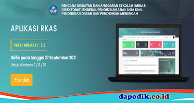 RILIS APLIKASI RENCANA KEGIATAN DAN ANGGARAN SEKOLAH (ARKAS) VERSI 3.02 – DOWNLOAD ARKAS VERSI 3.02