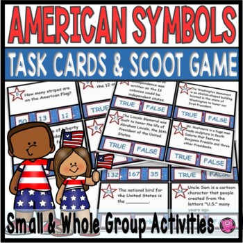 Give your students practice identifying symbols of the United States with these task cards. Perfect for reviewing American history and social studies centers. Available in printable and digital formats.