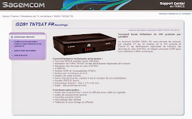 SAGEM ISD91 HD  Terminal Haute Définition de TNT gratuite par satellite