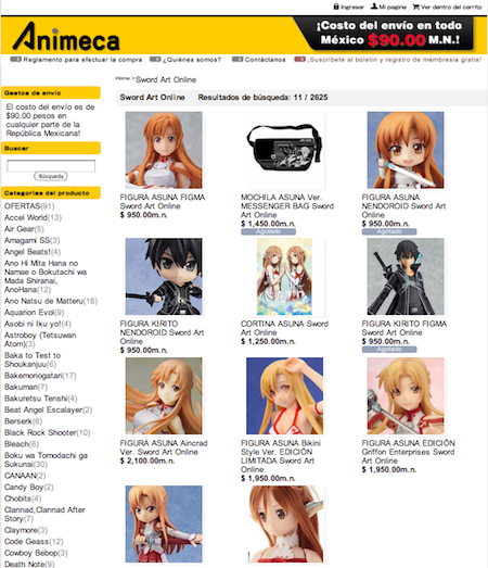 FIGURAS Sword Art Online