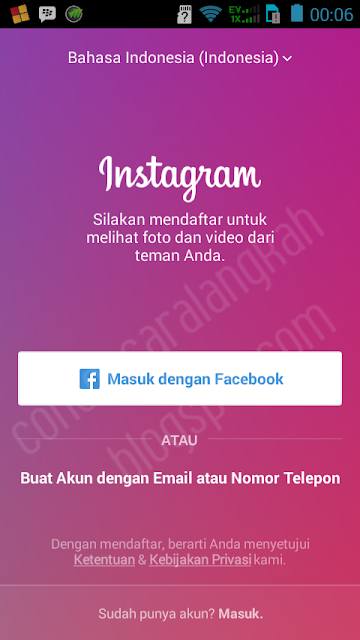 Buat Akun Instagram Lewat HP | Cara Daftar Instagram Dengan Facebook