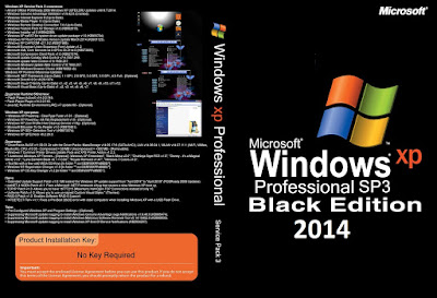 Windows XP Professional SP3 x86-Bits Black Edition 2014 DVD Capa