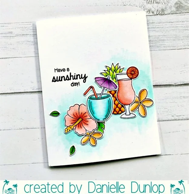 Sunny Studio Stamps: Tropical Paradise Customer Card by Danielle Dunlop