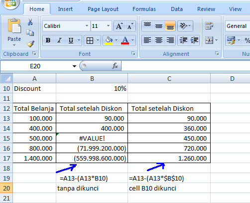 excel rumus tutorial mengunci Komputer dalam di Cell Excel Belajar Rumus  Cara alamat