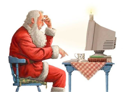 Papai Noel Blogueiro desejando Feliz Natal