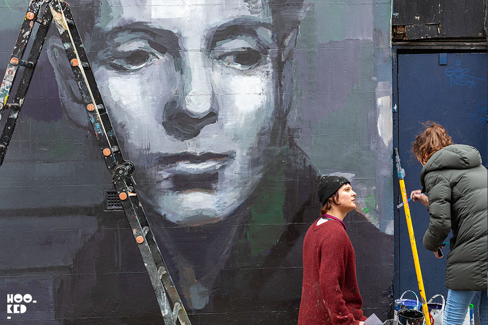 Mural of Gluck (Hannah Gluckstein) for LGBTQ+ History Month